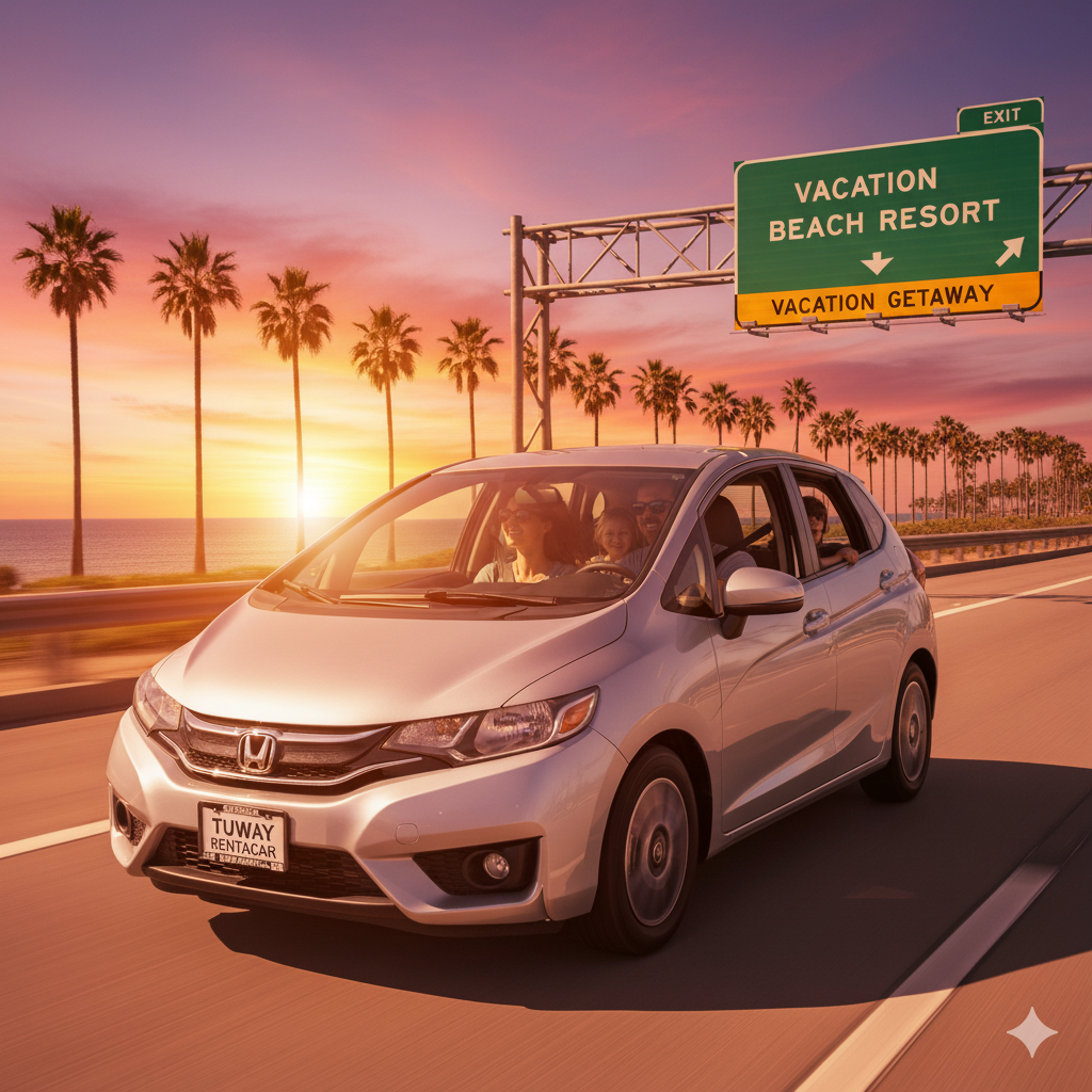 Aerial photo of a vehicle on a road in Turks and Caicos